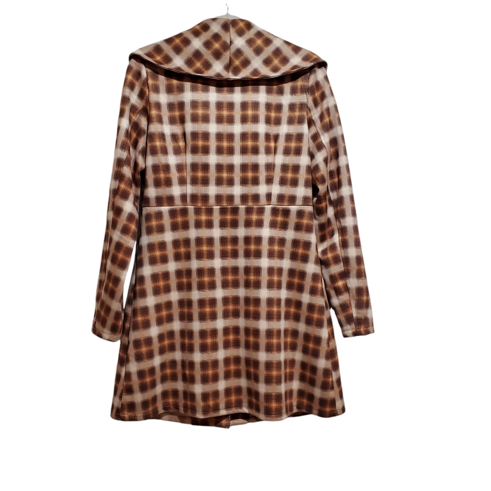 Solitaire Plaid Toggle Closure Polyester Fall Jacket Size M Y2K - Picture 13 of 13